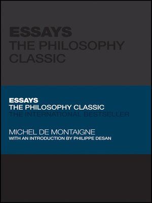 cover image of Essays by Montaigne